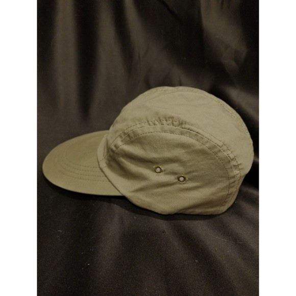 Vintage CC Filson M Long Bill Hat Fly Fishing Cap Green Lightweight w/ Leather - Picture 2 of 8